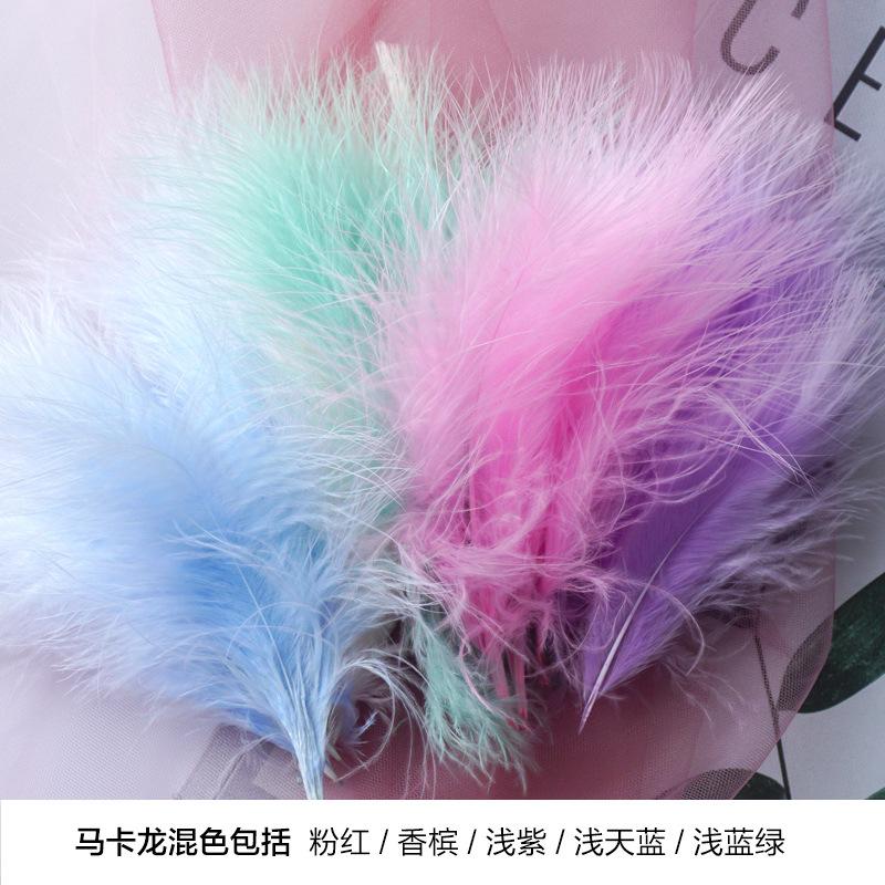 Macaron Feathers Colored Turkey Full Velvet, Dream Catcher Hair Accessories Diy Handmade Material Bouquet Stage Wedding Decoration