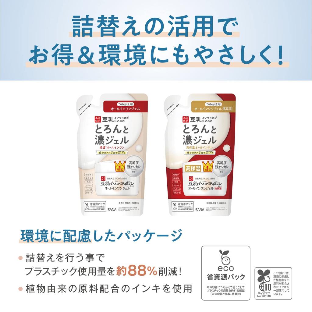 Nameraka Honpo Thick Gel Enrich Refill 100g Gel All-in-One