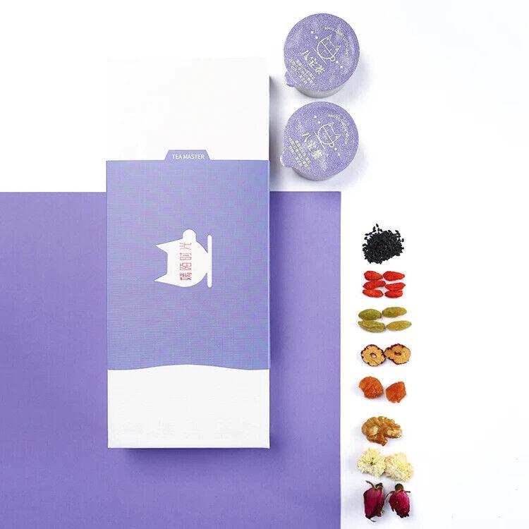 Высококачественный полезный чай «Восемь сокровищ» в маленькой банке, травяной чай 130 г