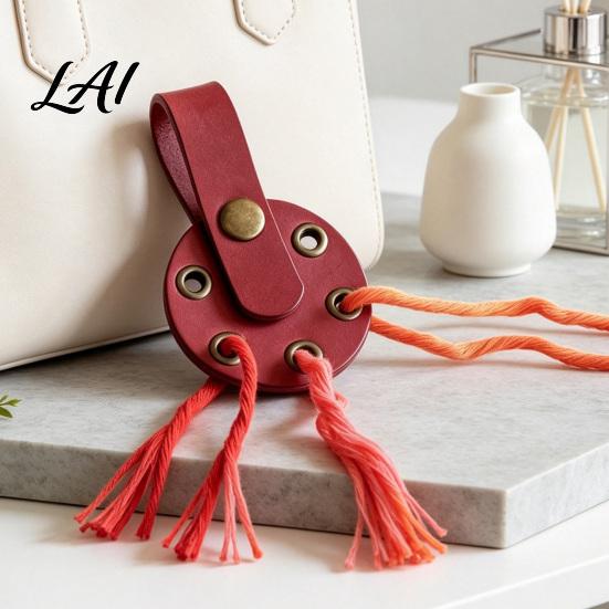 Knitting Accessories Faux Leather Yarn Divider 5 Holes Organizer Portable Guide Round Wool Splitter Separator Crocheting Tool