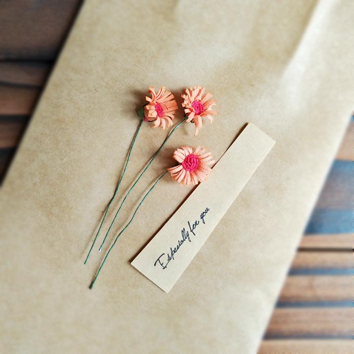 Ручная Работа Многоцветная Подарочная Коробка с 3 Цветками - DIY Бумажные Цветы Домашние Украшения