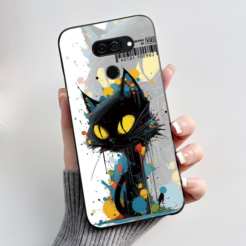 Casing For LG K40S K50S Soft Case LM-X430 LM-X540 Aesthetic Fashion Cute Cat Cartoon Phone Back Cover Shockproof Silicone Bumper