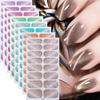New Glitter Cat Eye Nail Polish Film Nail Stickers, 16-Neck Glitter Hot Selling Nail Stickers, Full Coverage