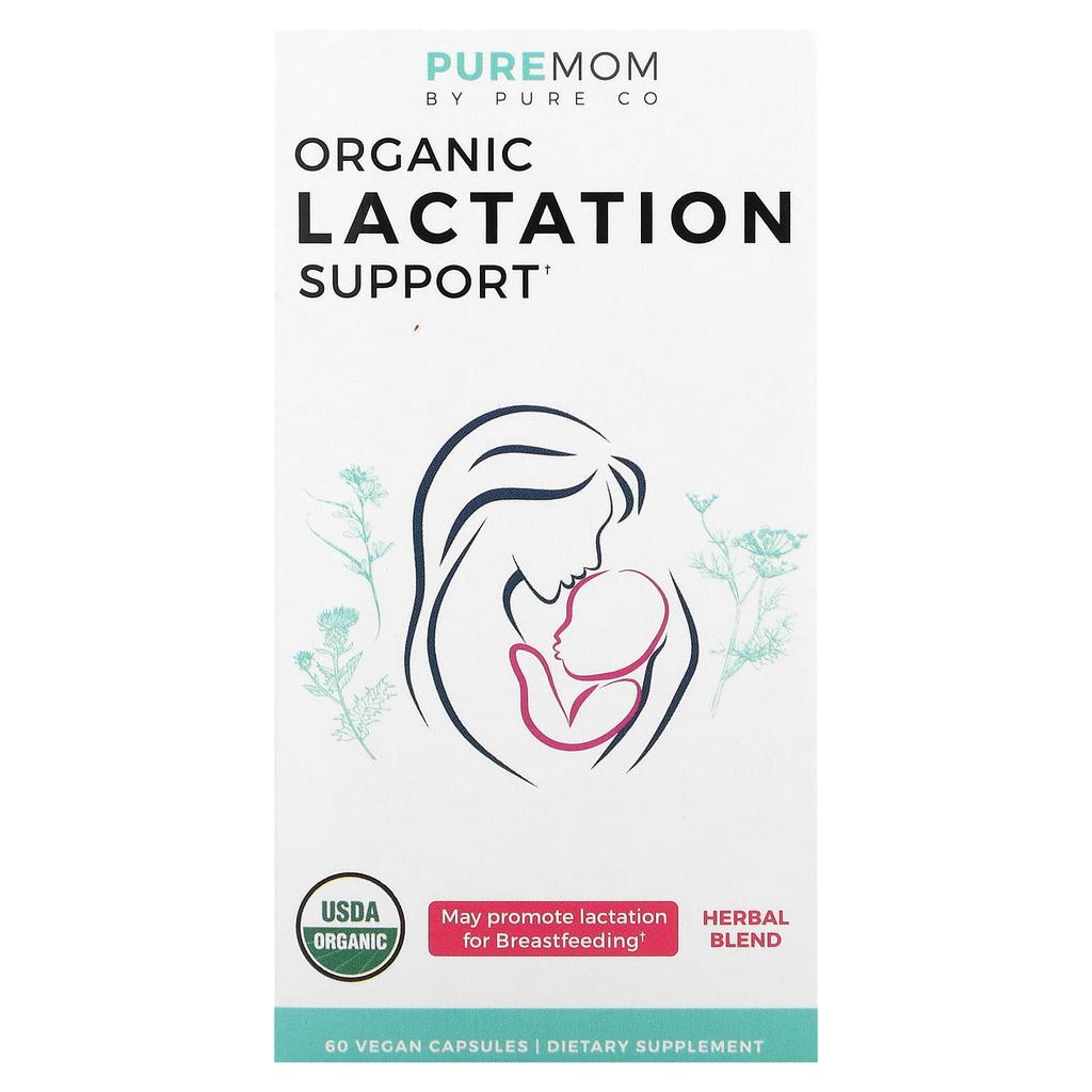 Pure Co. Pure Mom, Organic Lactation Supplement, 60 Veggie Capsules