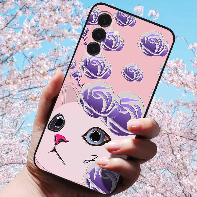 Для Samsung Galaxy A56 A36 A26 5G Чехлы 3D Рельефный Цветок Тиснение Мягкий Силикон Для A56 A36 5G 3D Мультяшный Чехол Сова Ракушка 3D Рельеф