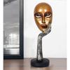 Presents New Lady Face Golden Showpiece, Perfect for Living Room, Entrance of Your Home or Office(Size 15 * 4.5 Inch)