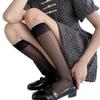 Transparent Calf Socks Velvet Black Socks Women's JK Spring and Summer Thin Pressure Socks Medium Tube Autumn Stockings