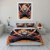 White tiger, fiery swords. Bedding sets Duvet cover sets Duvet covers Pillowcases(1* Duvet Cover 2* Pillowcases without duvet insert)