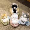 Плюшевая кошка Корзина-крест: Милая кукла-котенок в подарок для девочек