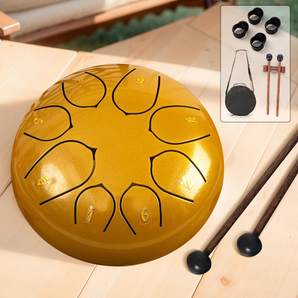 6-дюймовый 8-нотный ручной барабан Rain Chime Rain Drum инструмент для медитации йоги