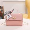 Scarf Small Square Bag New Mobile Phone Bag Crossbody Bag Diamond Chain Shoulder Bag Women's Handbag