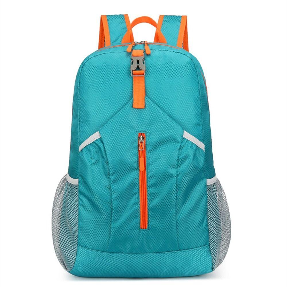 with Drawstring Storage Bags Foldable Backpack Zipper Travel Bag Lightweight Nylon Bag Travel