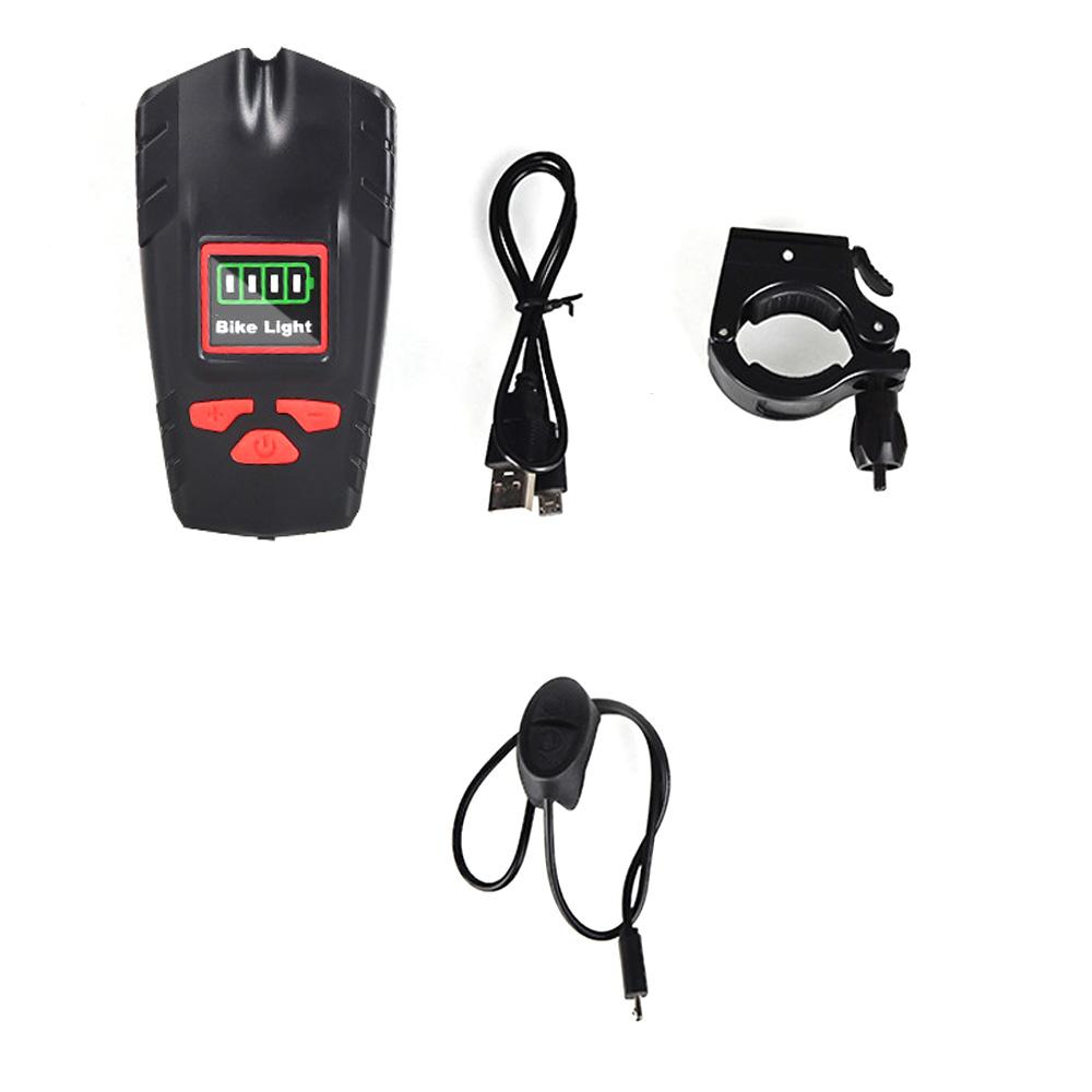 Велосипедный головной фонарь со спидометром, беспроводной звуковой сигнал, 2000 мАч, водонепроницаемый велосипедный спидометр