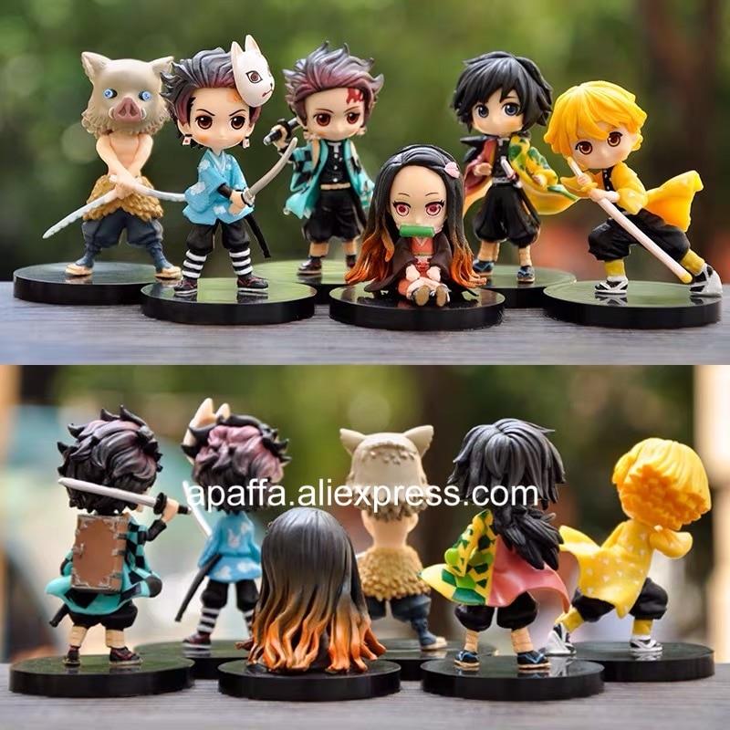 Demon Slayer Anime Figure Kochou Shinobu Figure Kimetsu No Yaiba Kamado Tanjirou Action Figure Agatsuma Zenitsu Figure