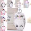 Handbag Car Keyrings Keychain Owl Pendant Pompom Fluffy Bag Gift