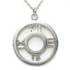 Used TIFFANY&Co. Necklace Atlas Open Medallion Silver925 3.8g Silver Accessories