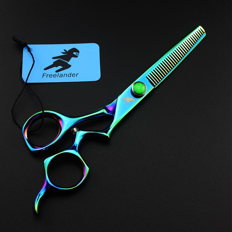Sangelar 6 дюймов зеленые ножницы для волос с изогнутой ручкой профессиональные парикмахерские ножницы парикмахерские ножницы для стрижки волос