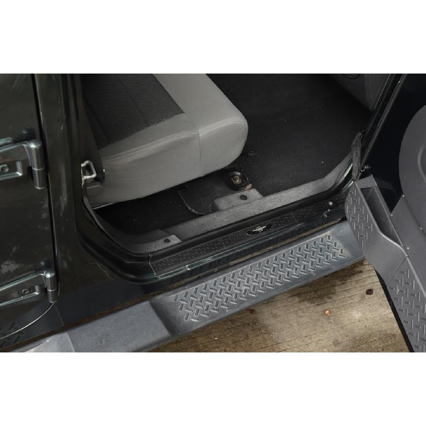 Для Jeep Wrangler JK 2007-2017 2/4-дверная накладка на порог, входная крышка, защита приветственной педали, защитная накладка, черный автомобиль