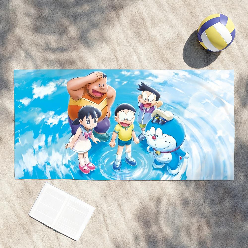 Cute Towel Shower Sauna Travel Spa Quick Dry Gym Accessories Soft D-DorAemon-S Cartoon Large Beach Towels