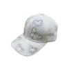 Popular hot diamond four-leaf clover baseball cap female lace breathable versatile student party sunshade show face small cap