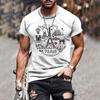 2024 Summer 3D Printing PARIS Letter Top Fun T-shirt Fashion Casual Men's Street Wear Oversized Men's Top
