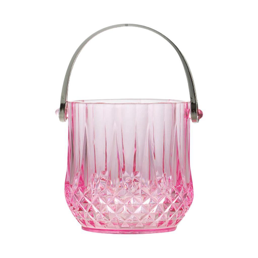 Ведро для льда, небольшой прозрачный акриловый контейнер для ледяных шариков, охладитель для шампанского, пива и вина с ручкой для вечеринки в коктейль-баре с морозильной камерой, 4,7 х 4,9 дюйма