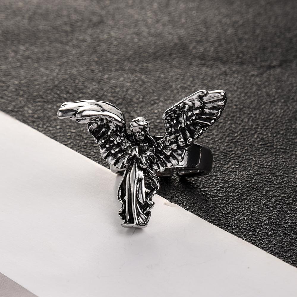 1 шт. винтажное открывающееся кольцо с ангелом
