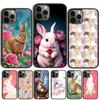 Чехол для телефона Кролики Для iPhone 17 Air 15 16 Чехол 11 13 14 Pro Max 12 Plus Max Fundas