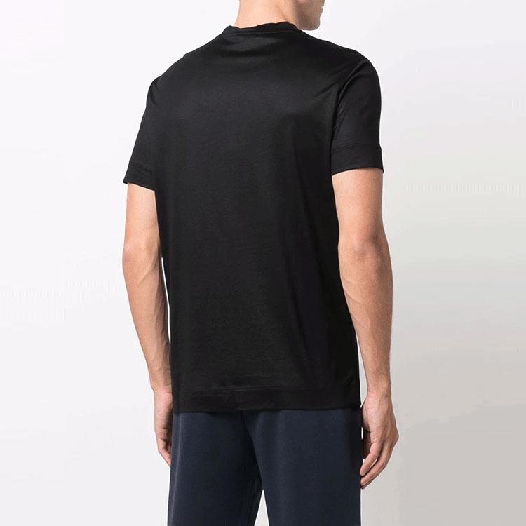 Emporio Armani Мужская футболка с коротким рукавом, пуловер, прямой крой, круглый вырез, с принтом, черный 6K1T74-1JUVZ-0999