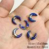 Natural Blue Lapis Lazuli Connector Charms Pendant Stone Warter Drop Teardrop Heart Pendants Charm For Jewelry Making Necklaces