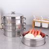 Пароварка из нержавеющей стали с ручкой и крышкой, кастрюля для риса, пельмени, решетка для приготовления пищи на пару, домашняя кухня, аксессуары для готовки