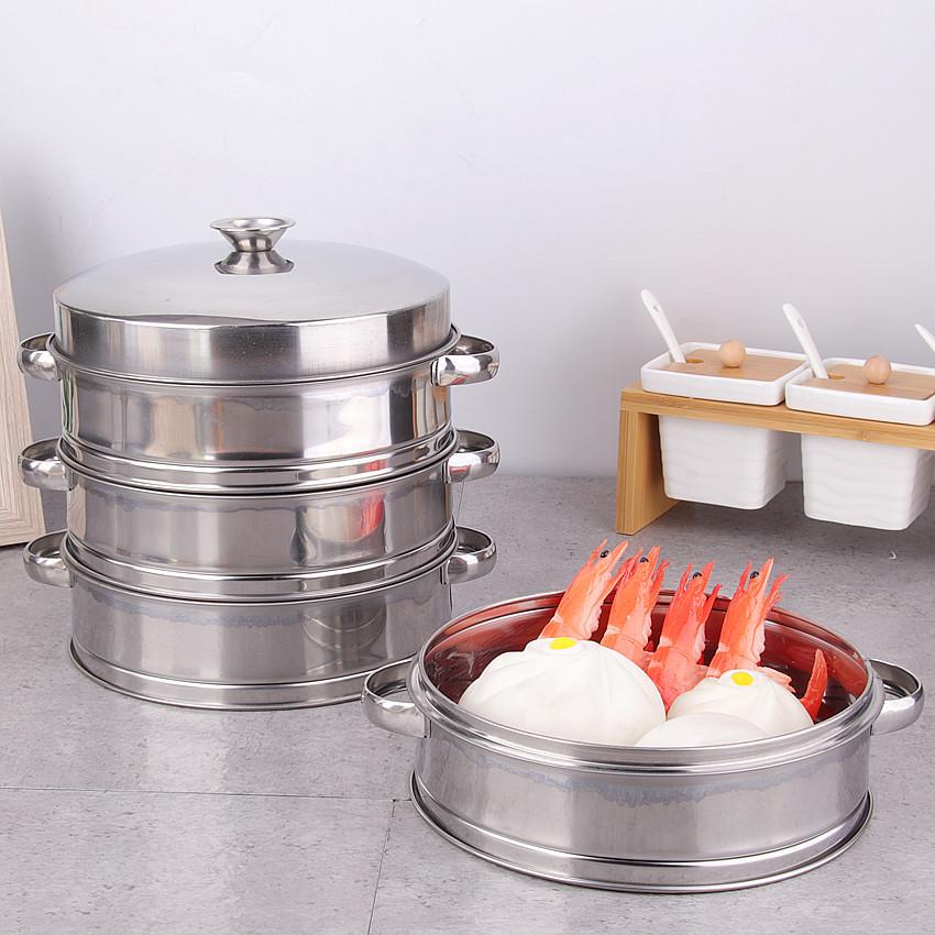 Пароварка из нержавеющей стали с ручкой и крышкой, кастрюля для риса, пельмени, решетка для приготовления пищи на пару, домашняя кухня, аксессуары для готовки