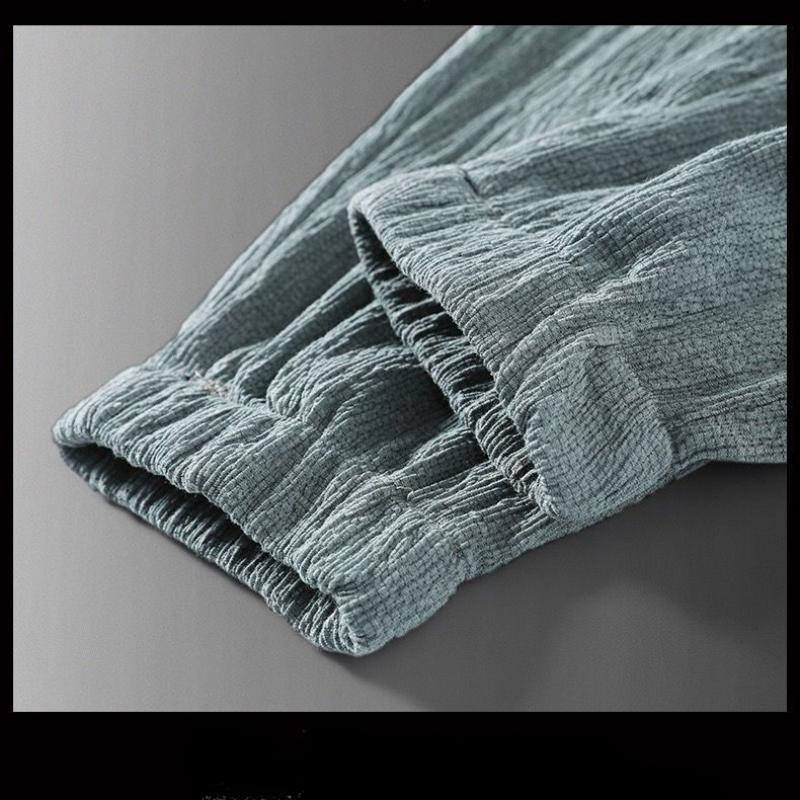 Мужские летние свободные спортивные штаны на завязках с узкой талией - несколько цветов