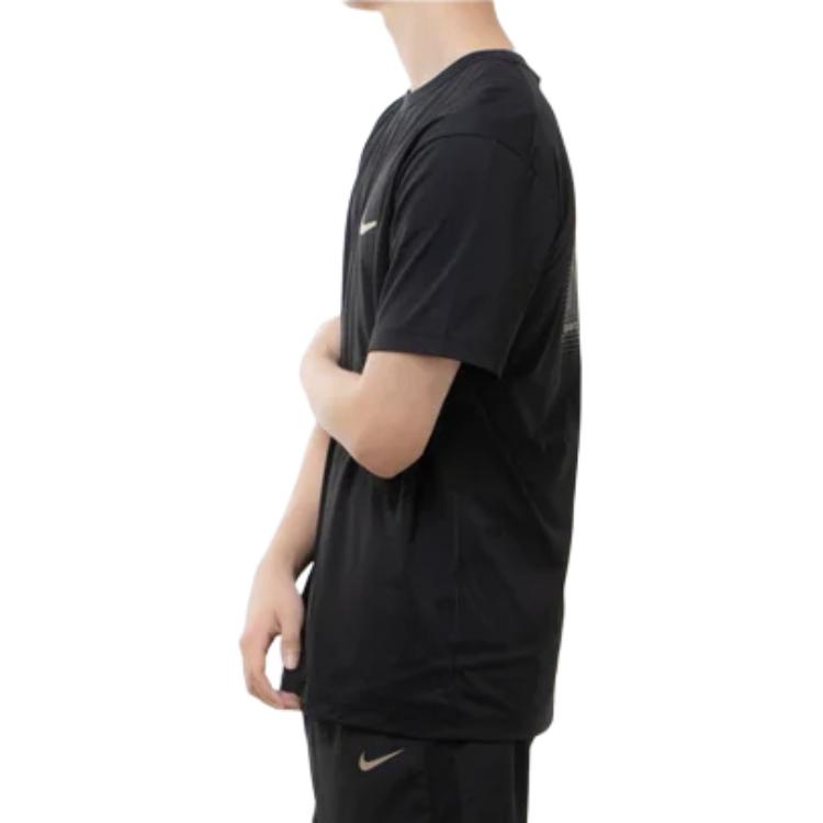 Nike Футболки Мужские Черные С Круглым Вырезом Умеренный Прямой Крой FN7290-010