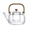High Borosilicate Glass Teapot with Bamboo Handle