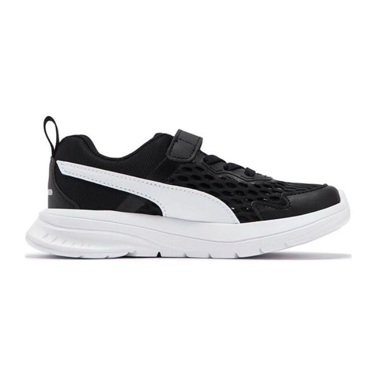 Puma Evolve Run Cushioning Low Top Kids Casual Shoes Kids Sneakers Black White 389689-01
