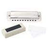 KONGSHENG AM20D Phosphor Bronze Reed 10 Hole 20 Tone Blues Harmonica In the Key of D(White)