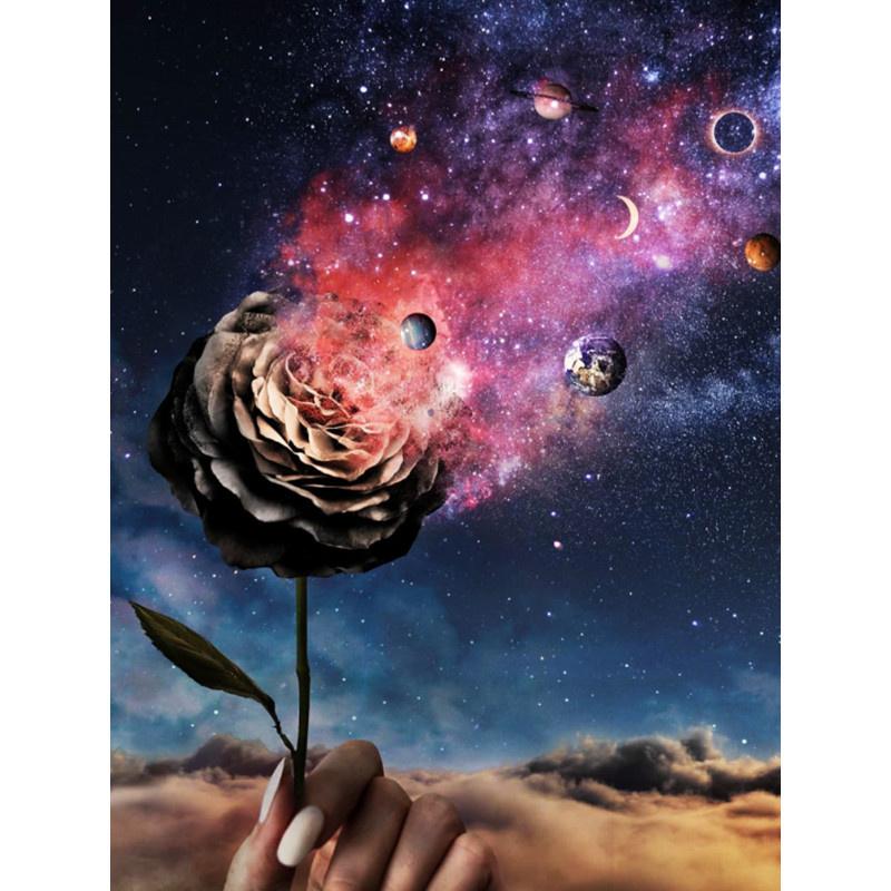 5D DIY Алмазная картина Луна Вид Алмазная вышивка Набор для вышивки крестом Полный горный хрусталь Мозаика Домашний декор