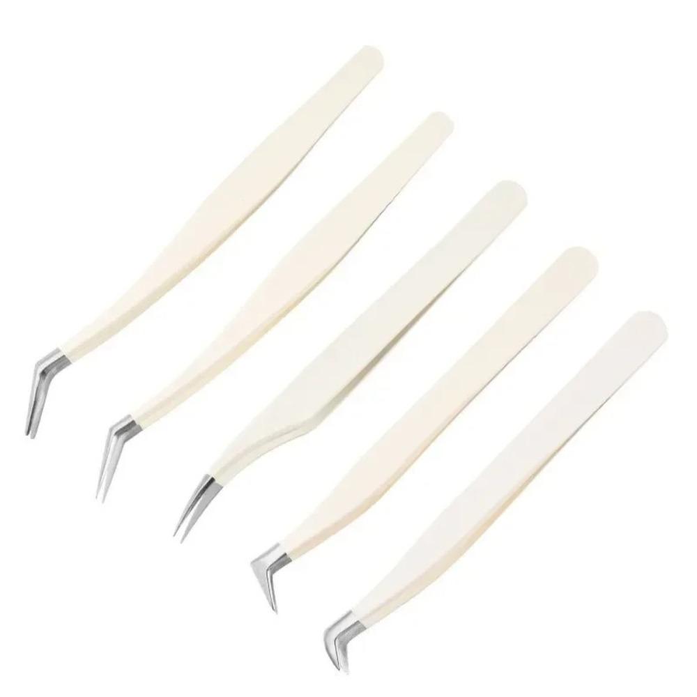 Tweezers Fake Eyelashes Extensions Anti-static Eyelash Extension Tweezer Eyelash Tweezers Women