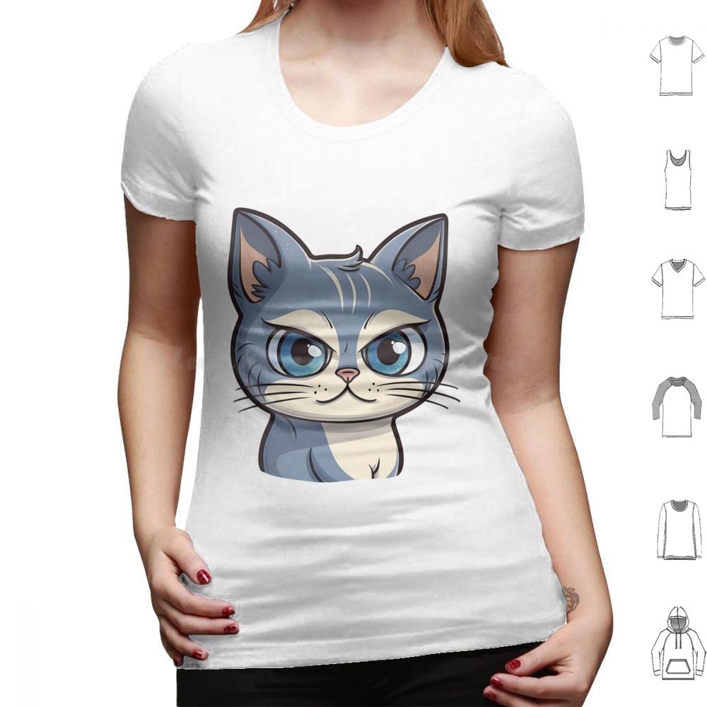 Милая Киска Футболка Мужская Женская Детская 6xl Кошка Милая Кошка Иллюстрация Мультяшная Кошка Дизайн Мяукающая Кошка Арт Игривая Кошка Рисунок