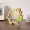 Money Saving Wooden Dinosaur Piggy Banks Transparent Reusable Triceratops Coins Storage Box Sturdy Educational Safe Money Box