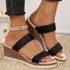 Woman Shoes Sandals Summer Party Sandals Woman Slip On Women Shoe Wedge Walking Shoes Breathable Female Women Slippers Footwear