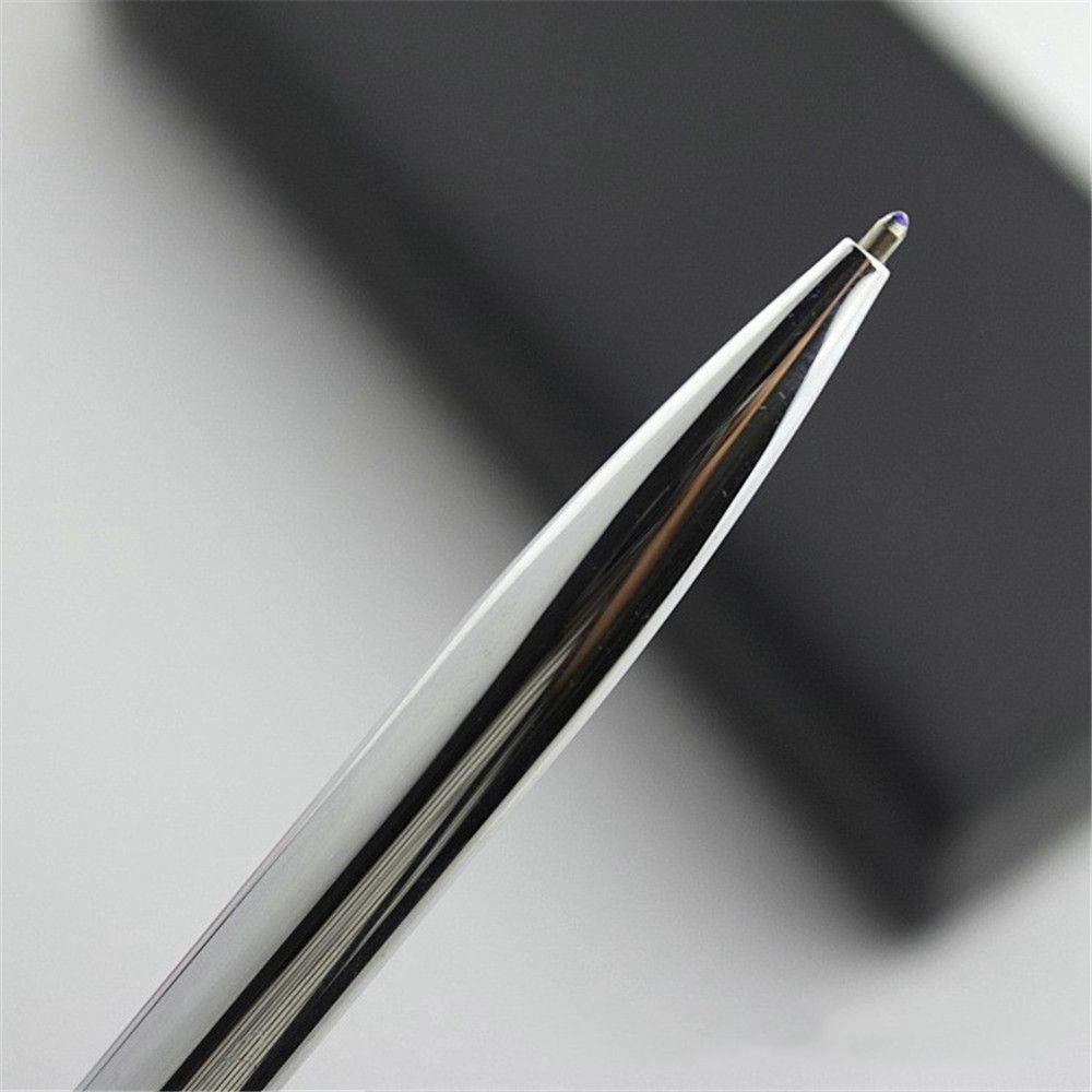 Office Supplies Stationery Stainless Still Metal Ball Pen Slender Ballpoint Pen Rod Rotating