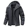 Winter Men Men Removable Hooded Plus Thick Warm Comfortable Jacket Outdoor Windbreak Camping Skiing Jacket Hiking Coat
