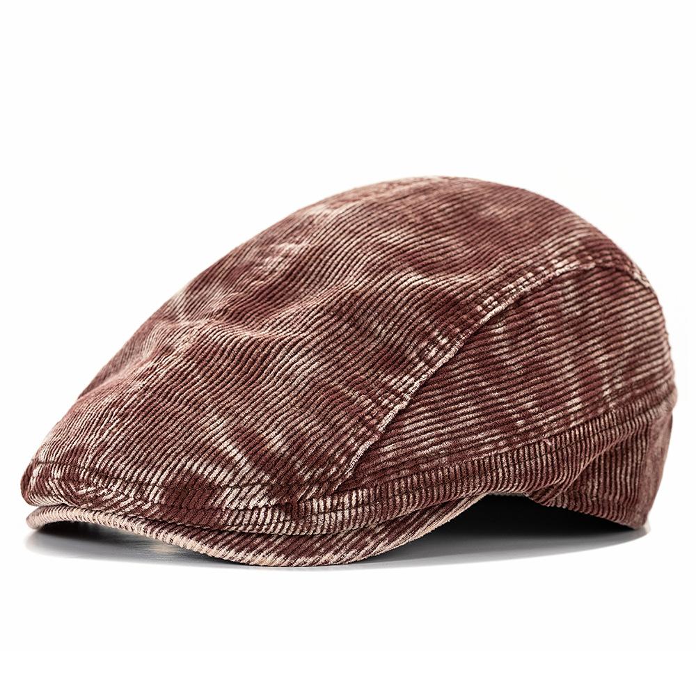 Вельветовая кепка с козырьком винтажная мужская кепка берет женская тай-дай износостойкая кепка