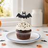 8 Pcs Halloween Bat Cupcake Toppers Black Bat Cake Picks for Halloween Baby Shower