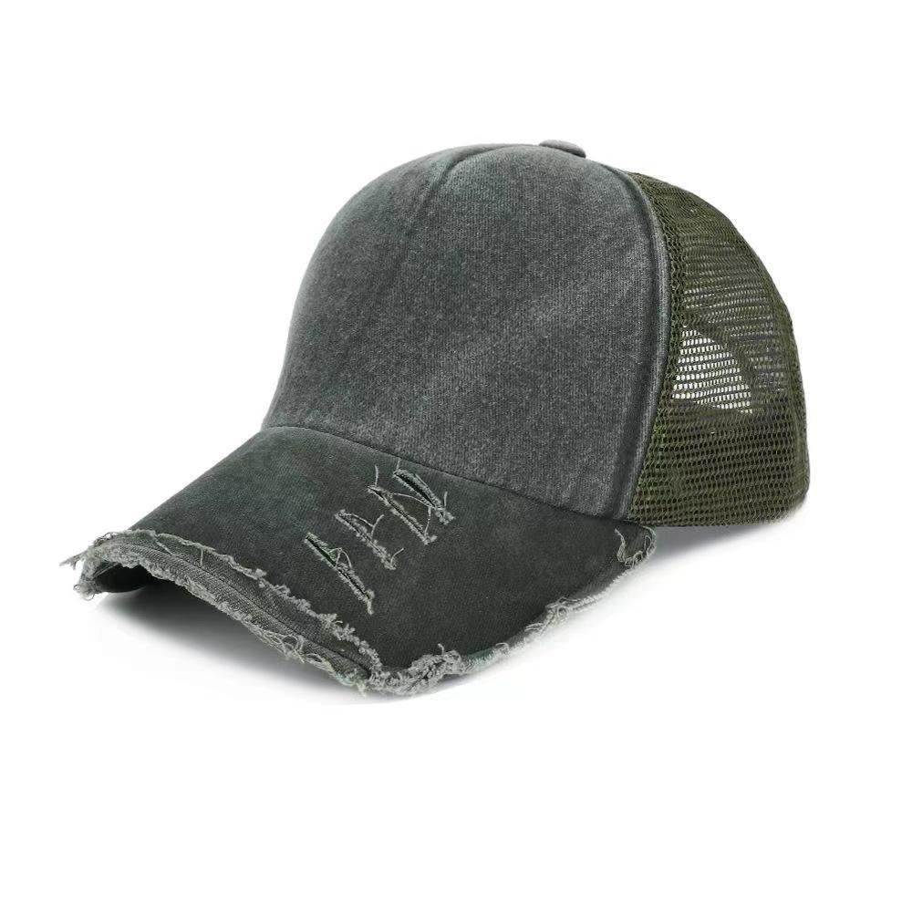 Men's Washed Vintage Baseball Cap, Summer Sun Hat, Breathable Mesh Cap, Women's Casual Sun Protection Hat, Trendy