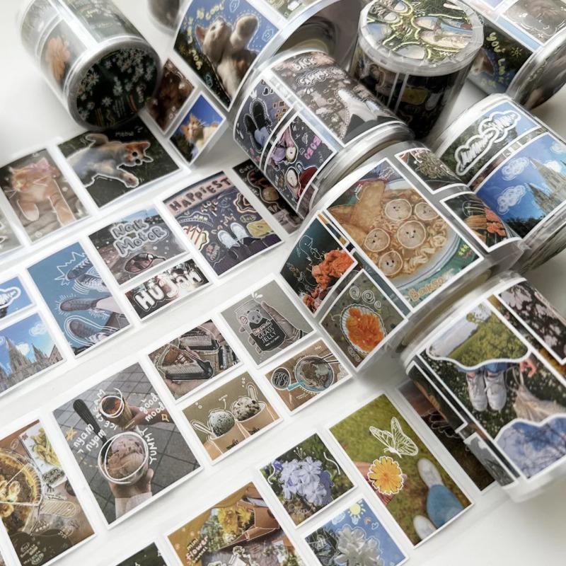 1 рулон наклеек для скрапбукинга ПЭТ-наклейки с персонажами Ленточные малярные ленты Ваcи Летний отдых для творчества Поделки Альбом Журнал Планировщик