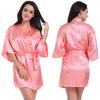 Women's Solid Color Short Silk Robe Bridesmaid Party Satin Robe Bride Wedding Pajamas Home Wear