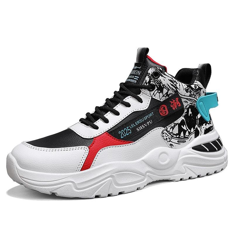 Мужская обувь 2024 новая осень молодежная спортивная обувь трендовая универсальная повседневная обувь для папы высокие кроссовки на платформе для бега